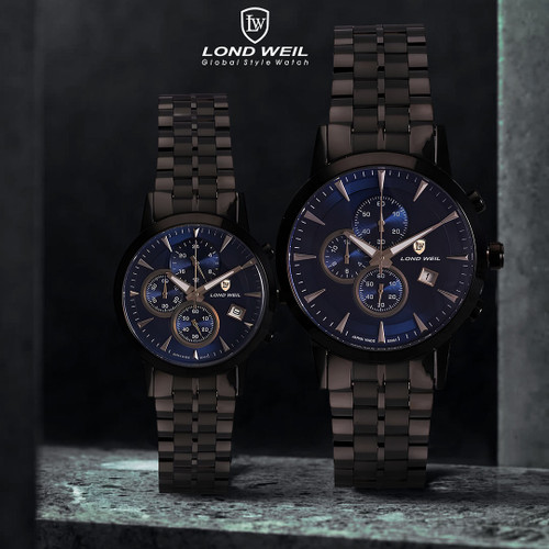 ساعت لوندویل سه موتوره کرنوگراف بند استیل اورجینال