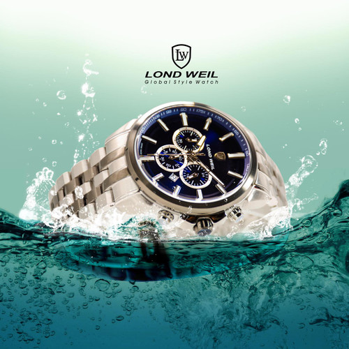 ساعت لوندویل مردانه سه موتوره کرنوگراف فول استیل