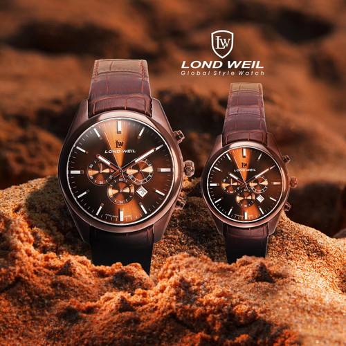 ساعت مچی لوندویل سه موتوره کرنوگراف بند چرمی