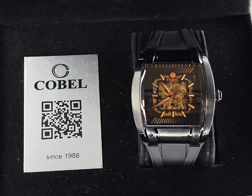 ساعت مردانه کوبل اتوماتیک بیضی بند رابر اورجینال