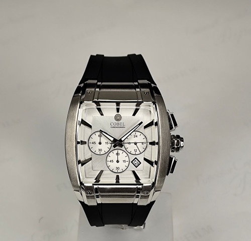 ساعت مچی کوبل چهارگوش سه موتوره کرنوگراف بند رابر اورجینال