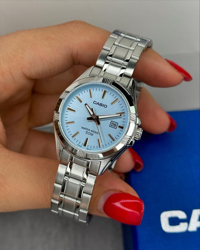 کاسیو زنانه بند استیل قاب ظریف