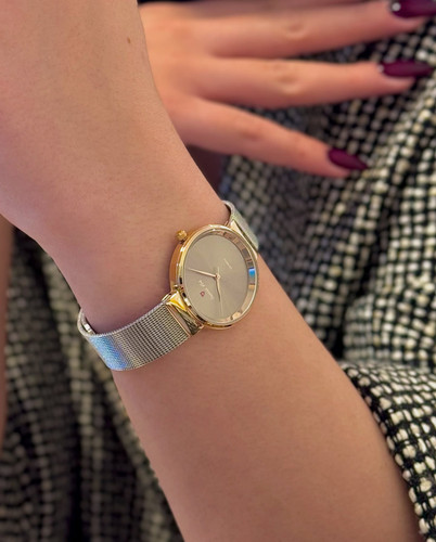 ساعت سویس ارت بند حصیری زنانه کلاسیک