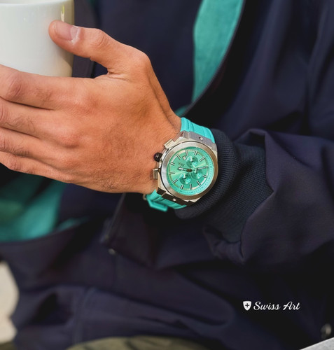 ساعت مچی سویس ارت مردانه سه موتوره کرنوگراف بند رابر