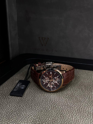 ساعت مچی نوادا کرنوگراف فول استیل بند چرمی اورجینال