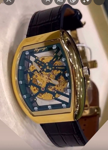 الگنگس اتوماتیک بیضی بند چرمی اورجینال