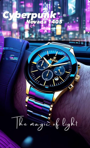 ساعت مچی مردانه نیوادا کرنوگراف بند وقاب سرامیکی (ضد خش)کد1405