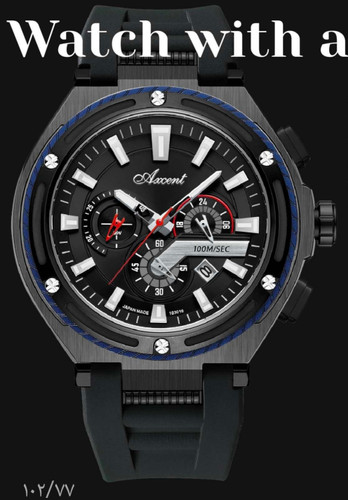 ساعت مچی مردانه اکسنت سه موتوره کرنوگراف بند رابر 183016
