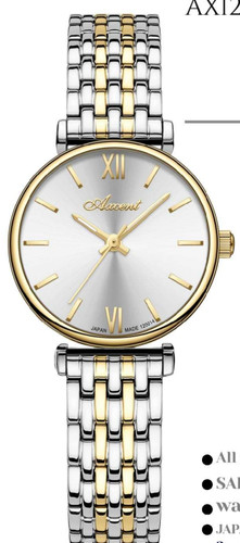 ساعت مچی زنانه اکسنت گرد بند استیل 120014