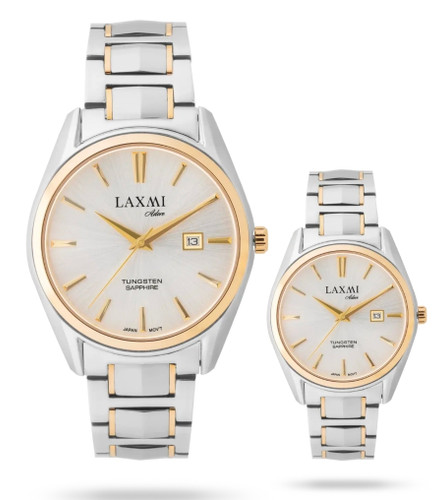 ساعت مچی لاکسمی ست کلاسیک فلزی وسط بند سرامیکی8560