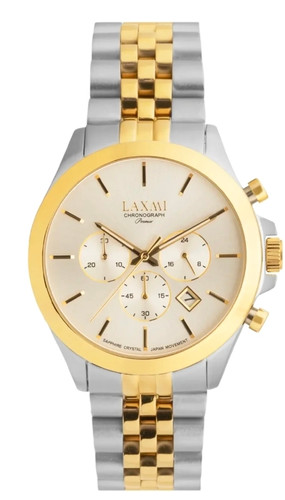 ساعت مچی لاکسمی مردانه کرنوگراف استیل و طلای بند رولکسی 8517