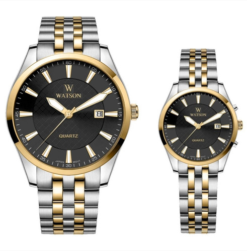 ساعت مچی ست و تک واتسون بند استیل کلاسیک 1184