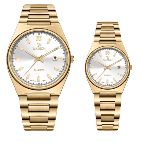 ساعت مچی ست و تک واتسون کلاسیک بند استیل 1120