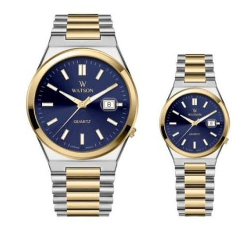 ساعت مچی ست و تک واتسون کلاسیک بند استیل 1102