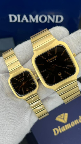 ساعت مچی رومانسون ست وتک چهارگوش فول استیل