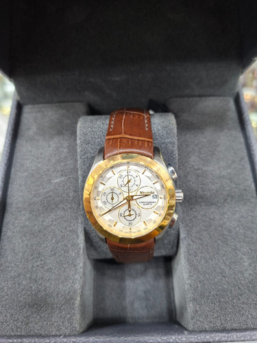 ساعت مچی تی سوت زنانه سه موتوره کرنوگراف بند چرم